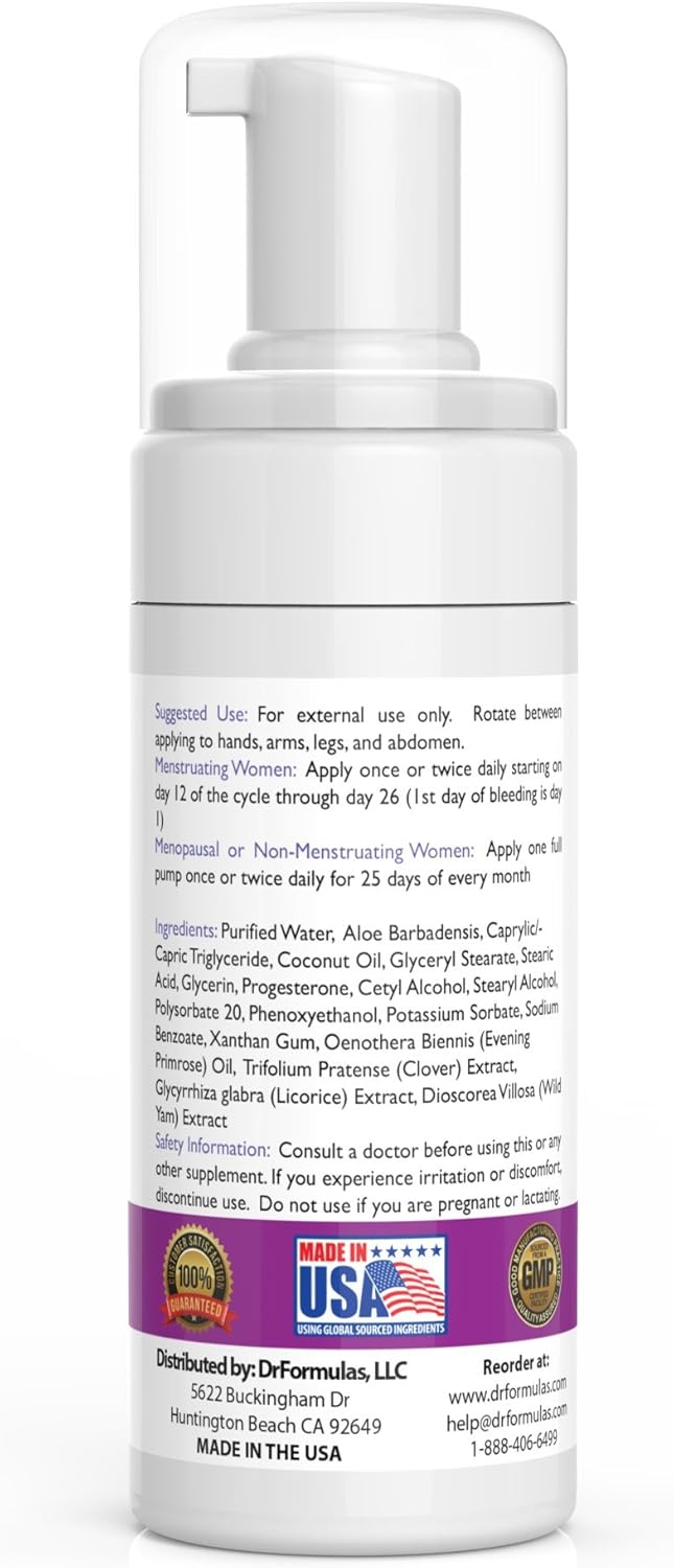 Bioidentical Progesterone Cream for Menopause Relief with Phytoestrogens, Primrose Oil, and Coconut Oil - 3.5 oz