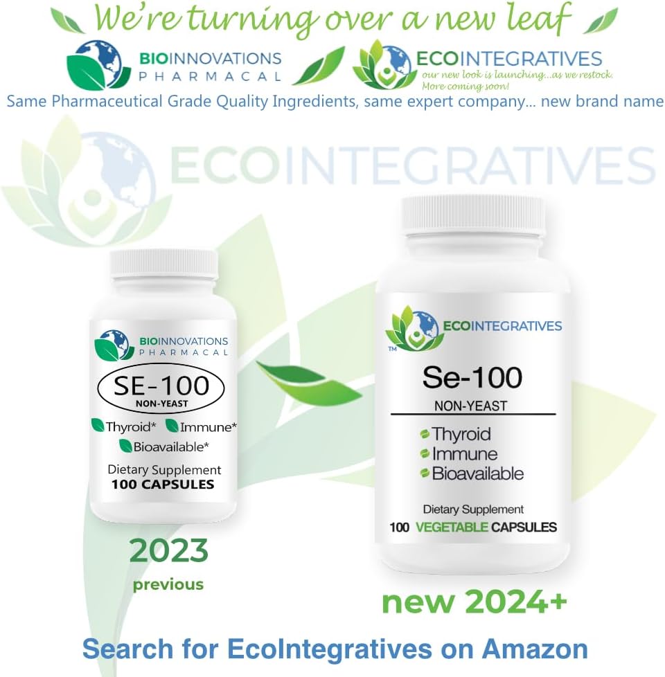 BioInnovations Pharmacal SE-100 100 mcg - 100 Count Pure Selenium Supplement for Immune, Cardiovascular, and Thyroid Health