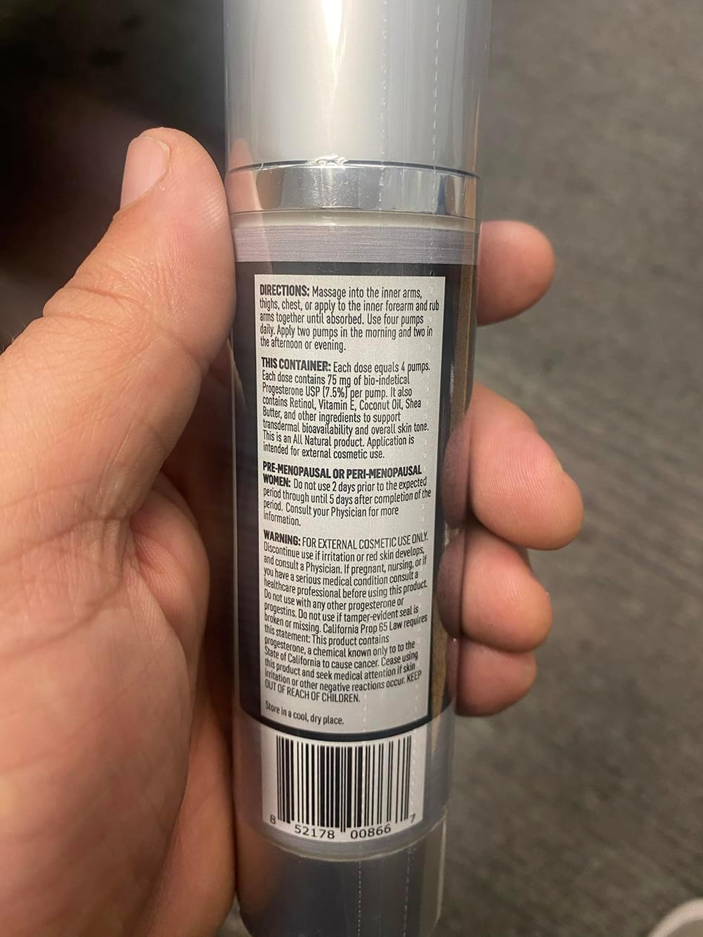 BIOLABS PRO Natural P75 Maxx Retinol Cosmetic Cream - 7000MG Progesterone - 7.5% - 3 Month Supply - Unscented - 3.6oz