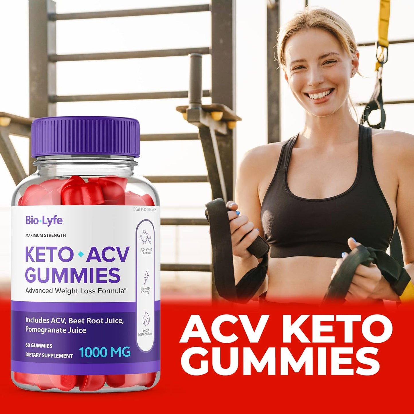 Biolyfe Keto Gummies 3 Pack for Optimal Performance and ACV Support (180 Gummies)