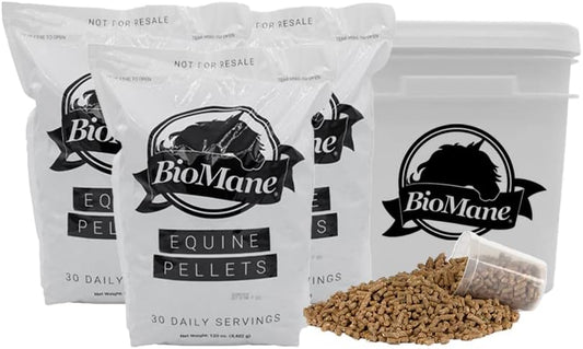 BioMane Equine Pellets: 90-Day Hair Nutrition Supplement for Horses