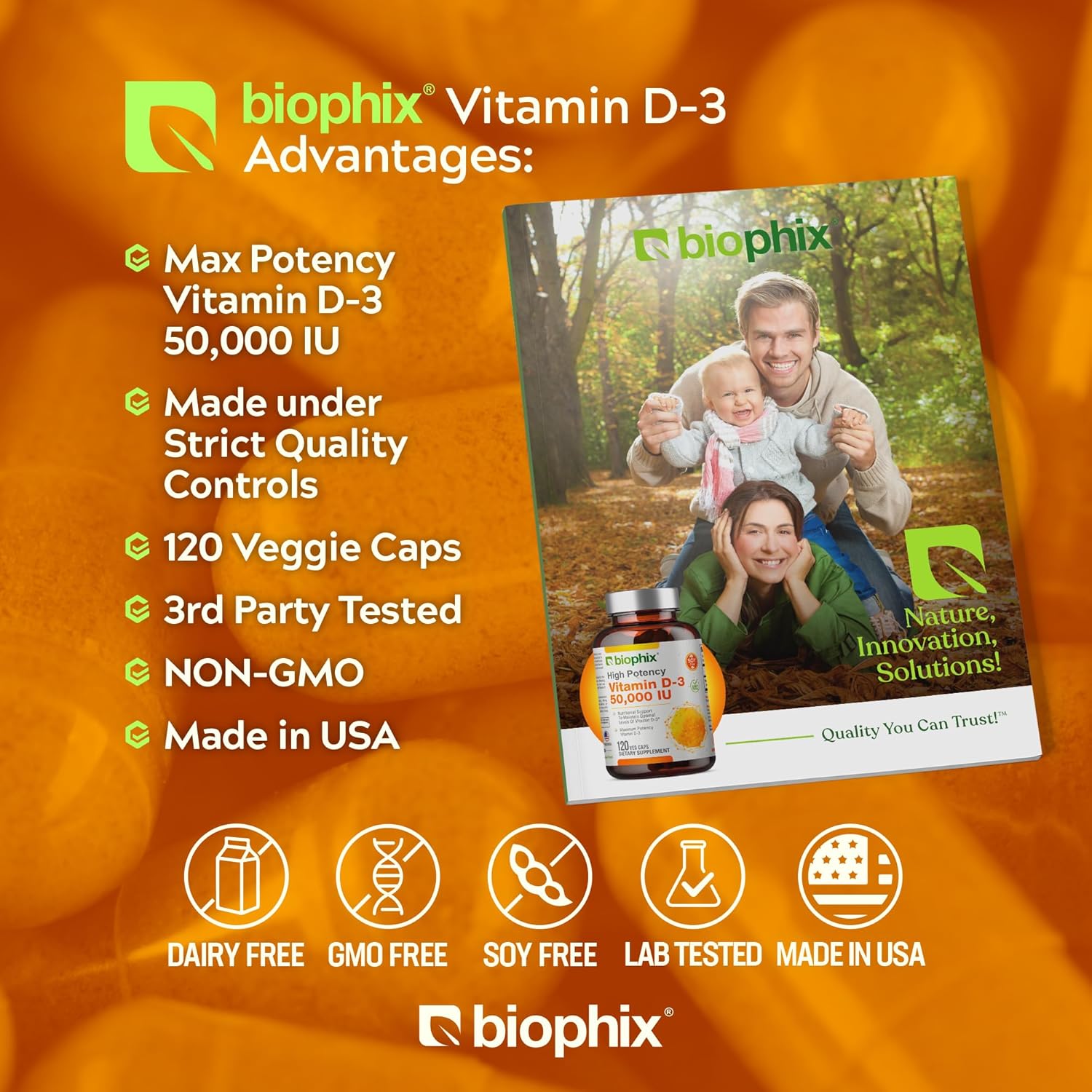 Biophix Vitamin D-3 10000 IU Softgels - High Potency with Extra Virgin Olive Oil for Strong Bones and Immune Health