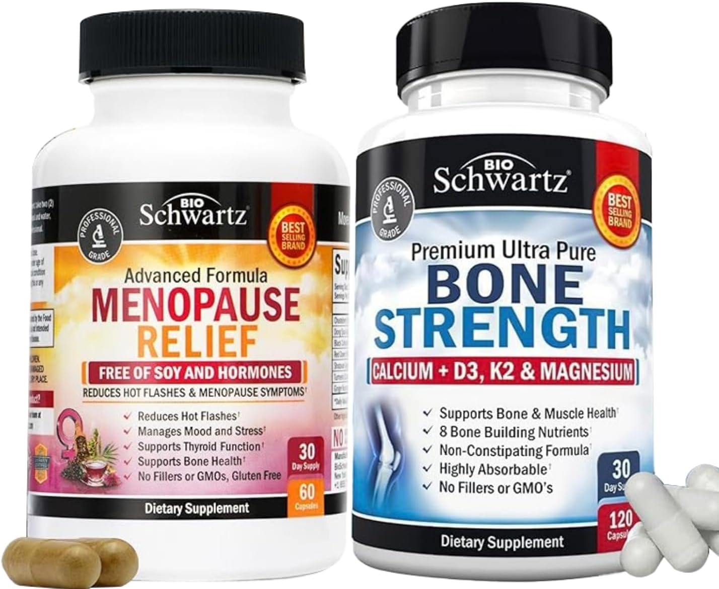 BioSchwartz Advanced Strength Pre and Probiotics Supplement with Digestive Enzymes and Vitamin B Complex + C (4 Month Supply)