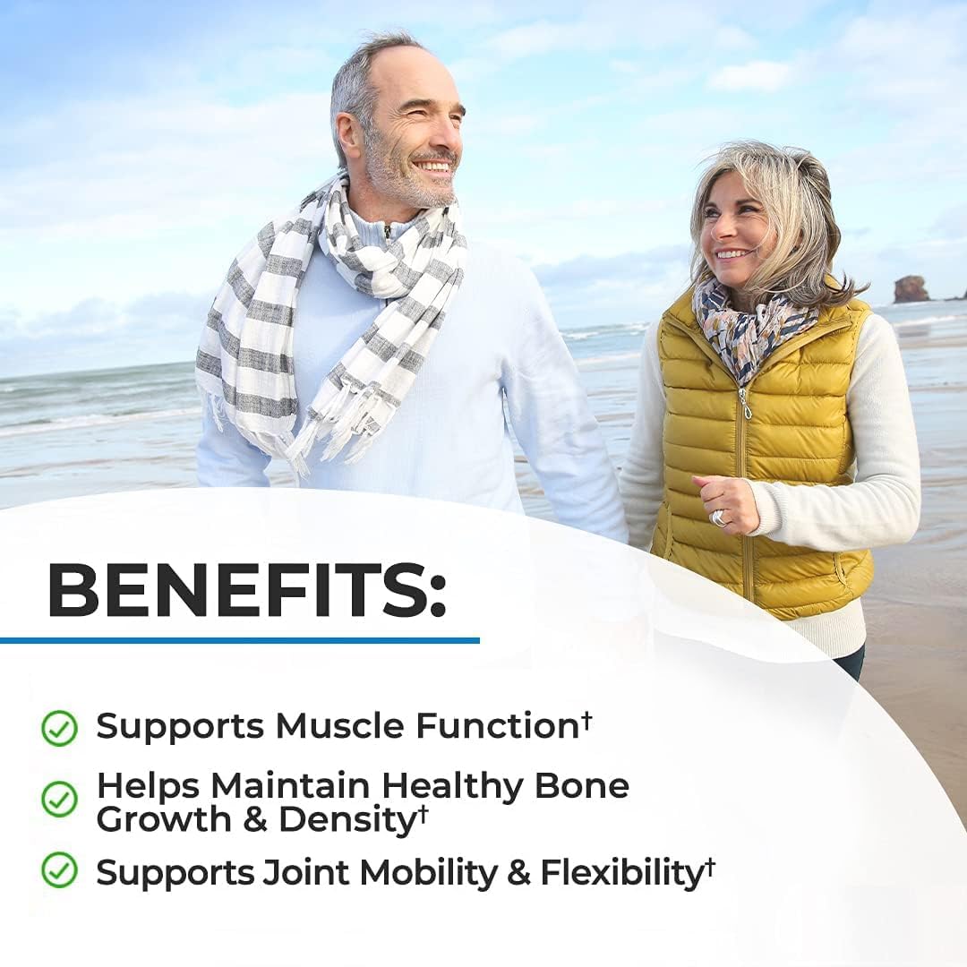 BioSchwartz Bone Strength Calcium Supplement with Vitamin D3, K2, C, Magnesium, Zinc - 8 Bone Health Nutrients, High Absorption - 120 Veggie Capsules