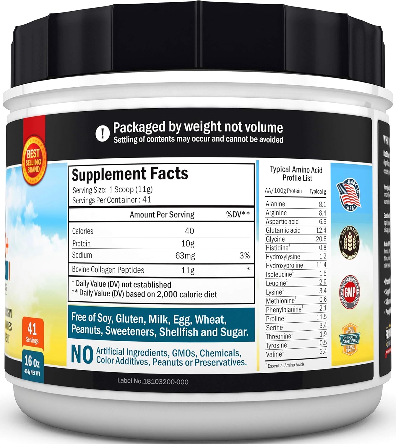 BioSchwartz Collagen Peptides Powder with Glucosamine, Chondroitin, and MSM - Bone & Joint Support Supplement for Flexibility and Cartilage Health