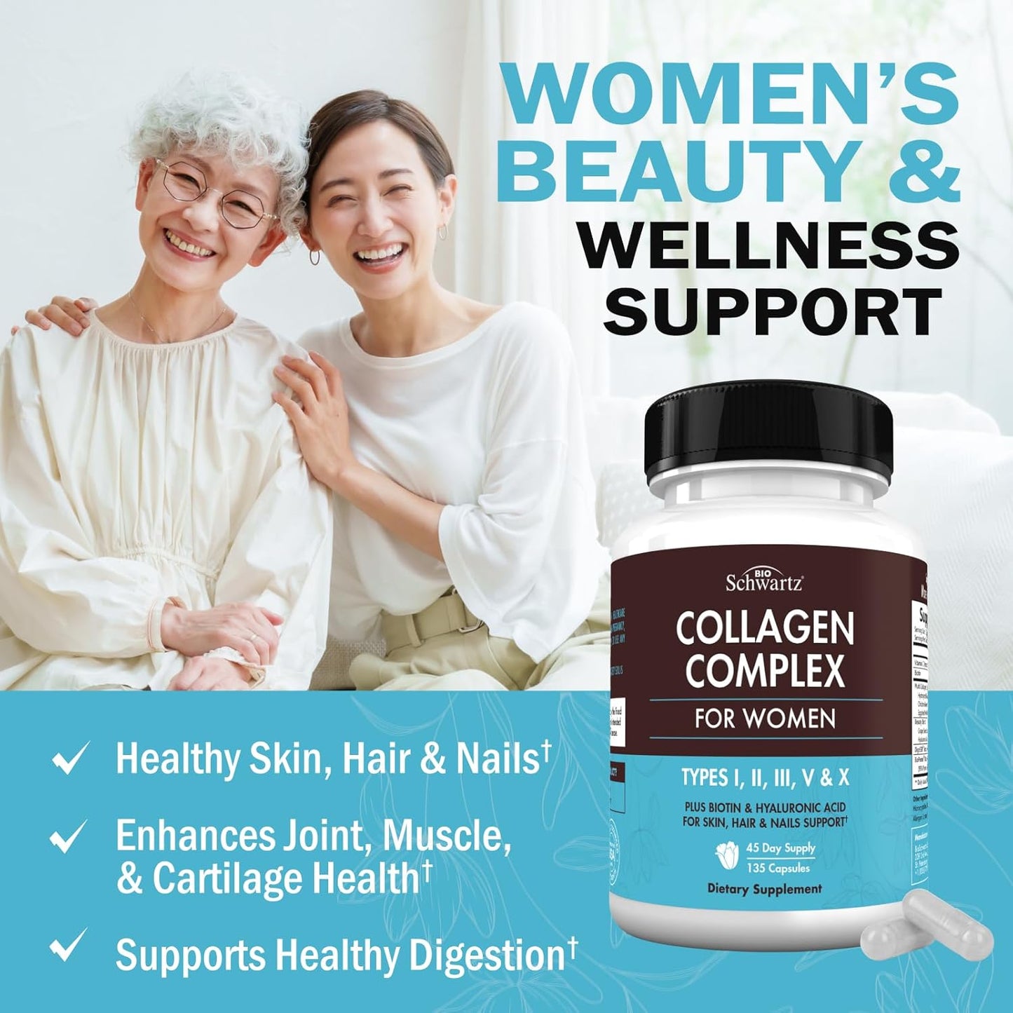 BioSchwartz Colon and Gut Cleanse with Hydrolyzed Collagen Peptides - 45 Day Supply