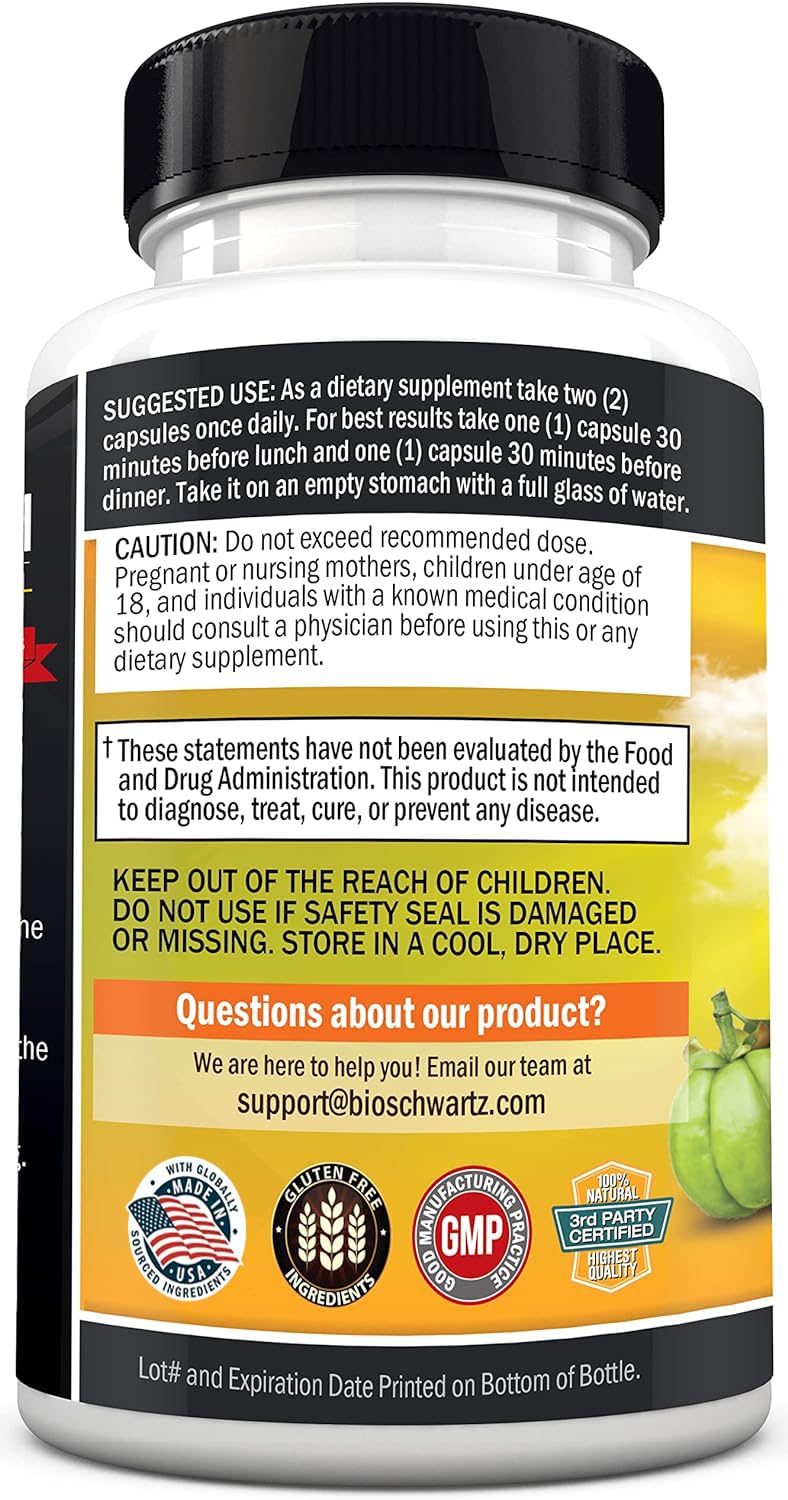 BioSchwartz Premium Garcinia Cambogia & MCT Coconut Oil Capsules Bundle (3 Months Supply)