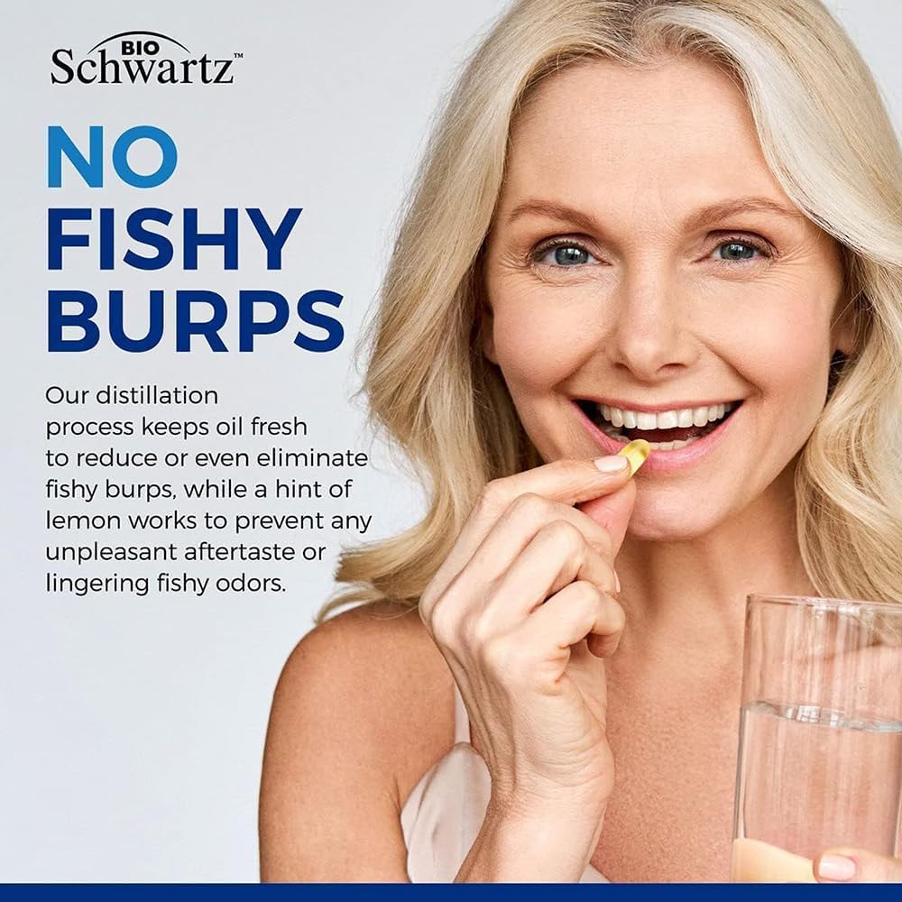 BioSchwartz Triple Strength Omega 3 Fish Oil Softgels and Citrus Bergamot Supplement - Month Supply