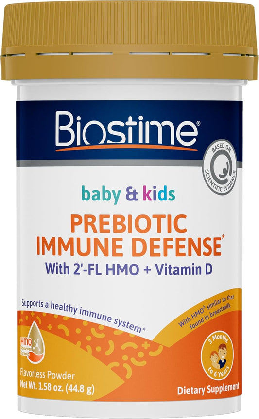 Biostime 2'FL HMO Baby Prebiotic Powder with Vitamin D | Probiotics & Human Milk Oligosaccharides for Kids, Toddlers, Infants | Bone & Immune Support | 28 Servings