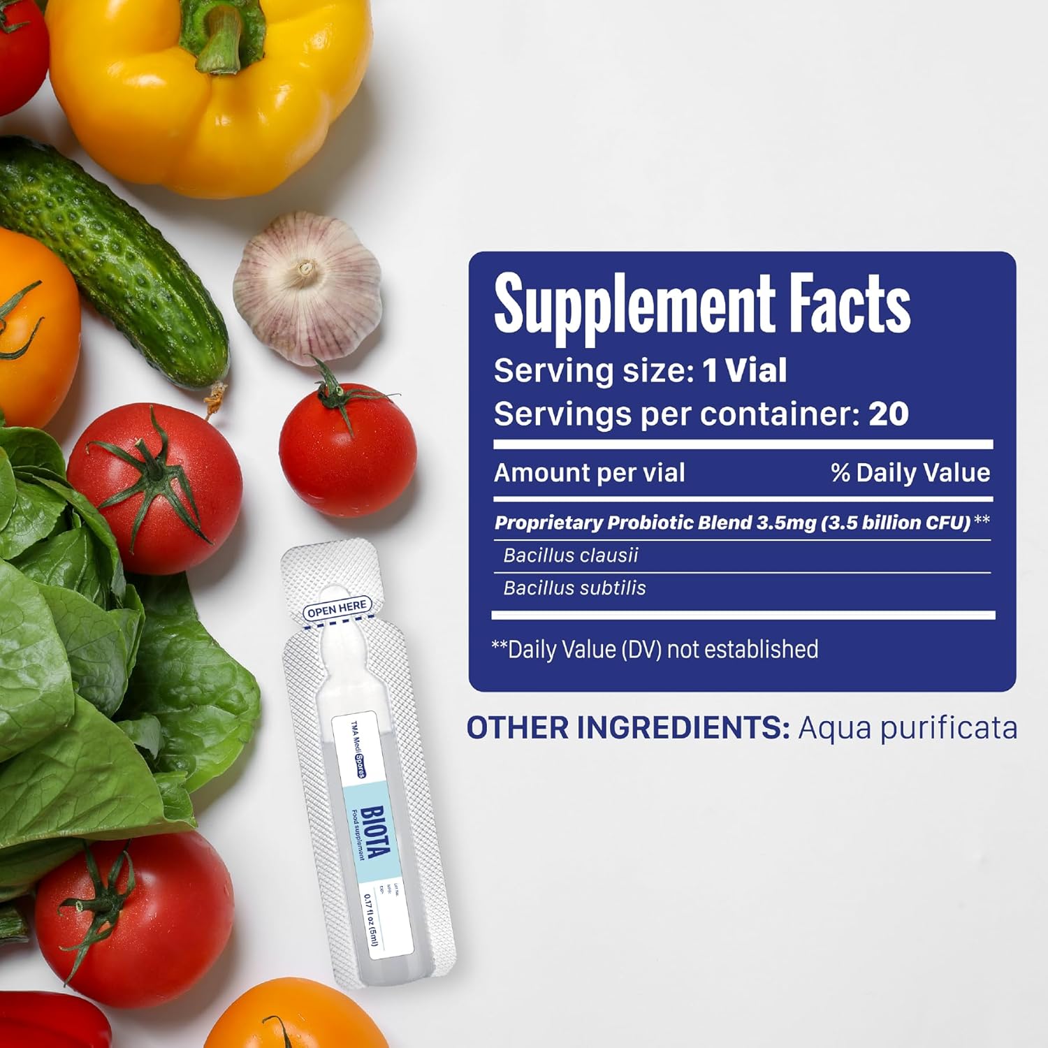 Biota Instant Probiotic Daily Drink with Syndigest Dual Benefit Prebiotic & Probiotic for Digestive Health