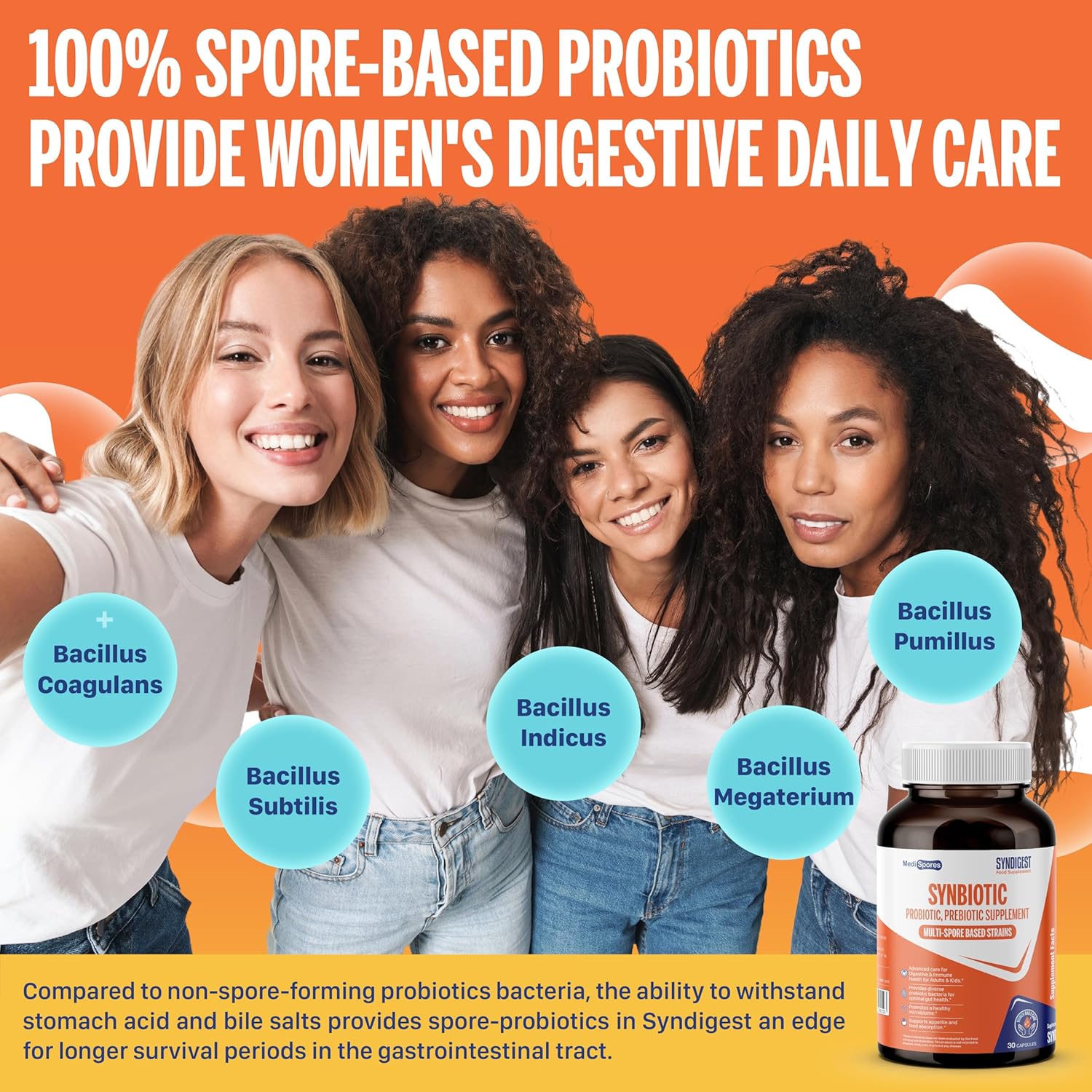 Biota Instant Probiotic Daily Drink with Syndigest Dual Benefit Prebiotic & Probiotic for Digestive Health