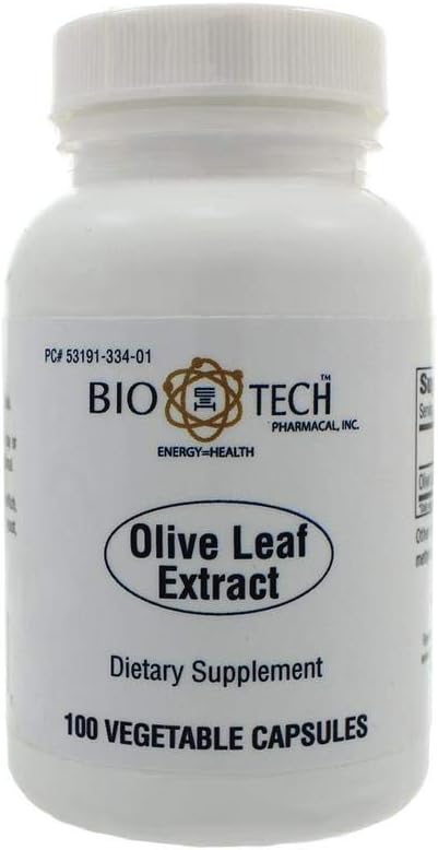 BioTech Pharmacal Olive Leaf 100 Vcaps - Immune Support Supplement by Bio-Tech Pharmacal