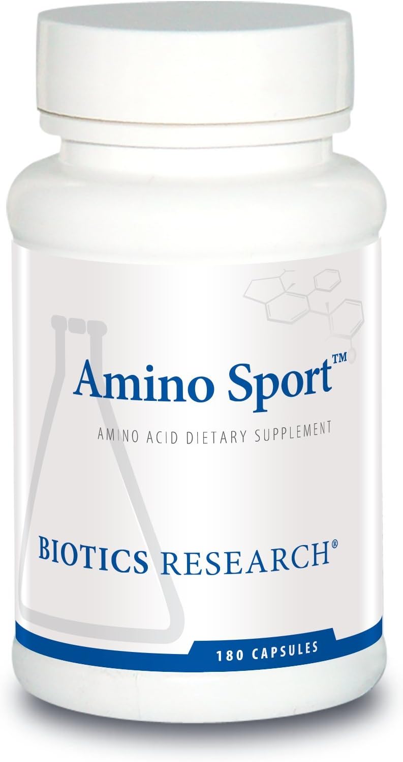 Biotics Research Amino Sport: Broad Spectrum Amino Acids for Sports Recovery and Lean Muscle Mass - 180 Capsules