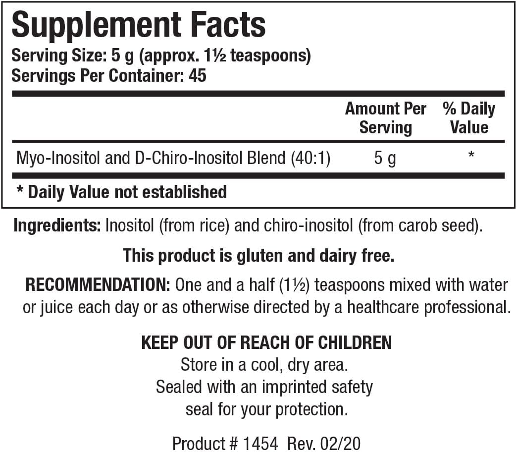 Biotics Research B8 Powder with Myo inositol and D Chiro inositol, 40:1 Ratio, Women’s Health Support, Neural Communication, Fat Metabolism, Vascular Health, Hair Growth - 8 Ounces