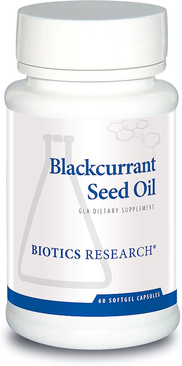 Biotics Research Blackcurrant Seed Oil Capsules - 535mg GLA for Heart, Skin, and Immune Health - 60 Capsules