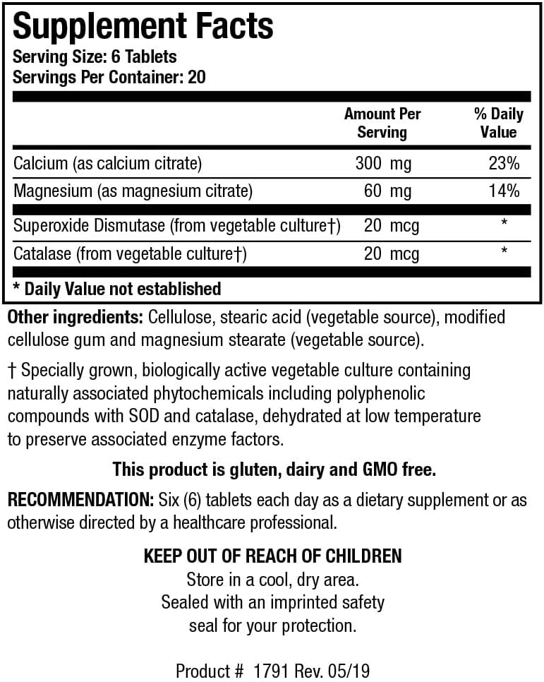 Biotics Research CaMgZyme 300 mg Calcium Citrate & Magnesium Tablets for Bone & Heart Health - 120 Count