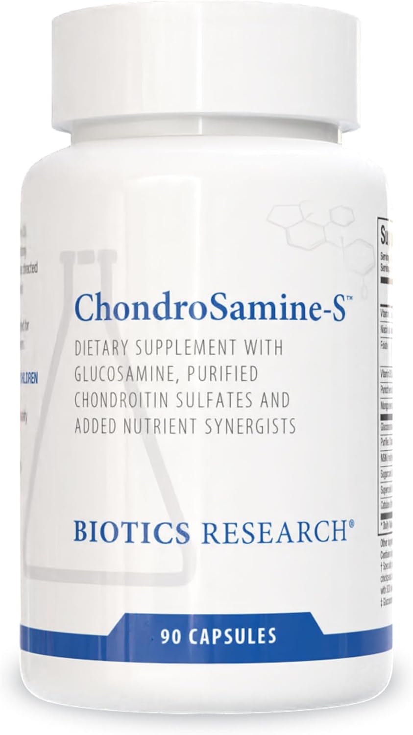 Biotics Research ChondroSamine S: Joint & Connective Tissue Support, 600mg Glucosamine, MSM, Vitamin C, Manganese, 90 Capsules