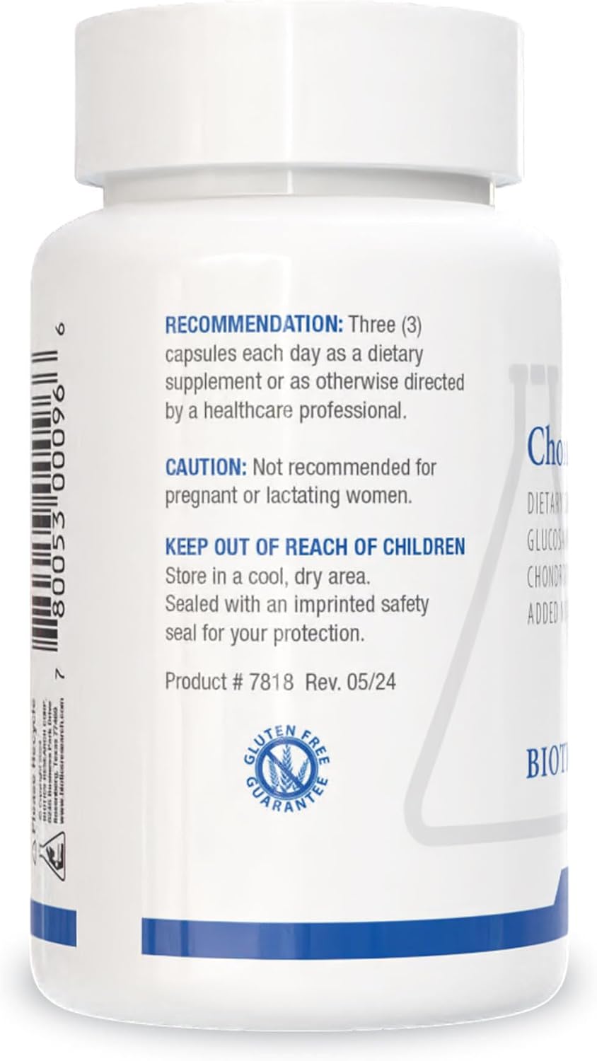 Biotics Research ChondroSamine S: Joint & Connective Tissue Support, 600mg Glucosamine, MSM, Vitamin C, Manganese, 90 Capsules