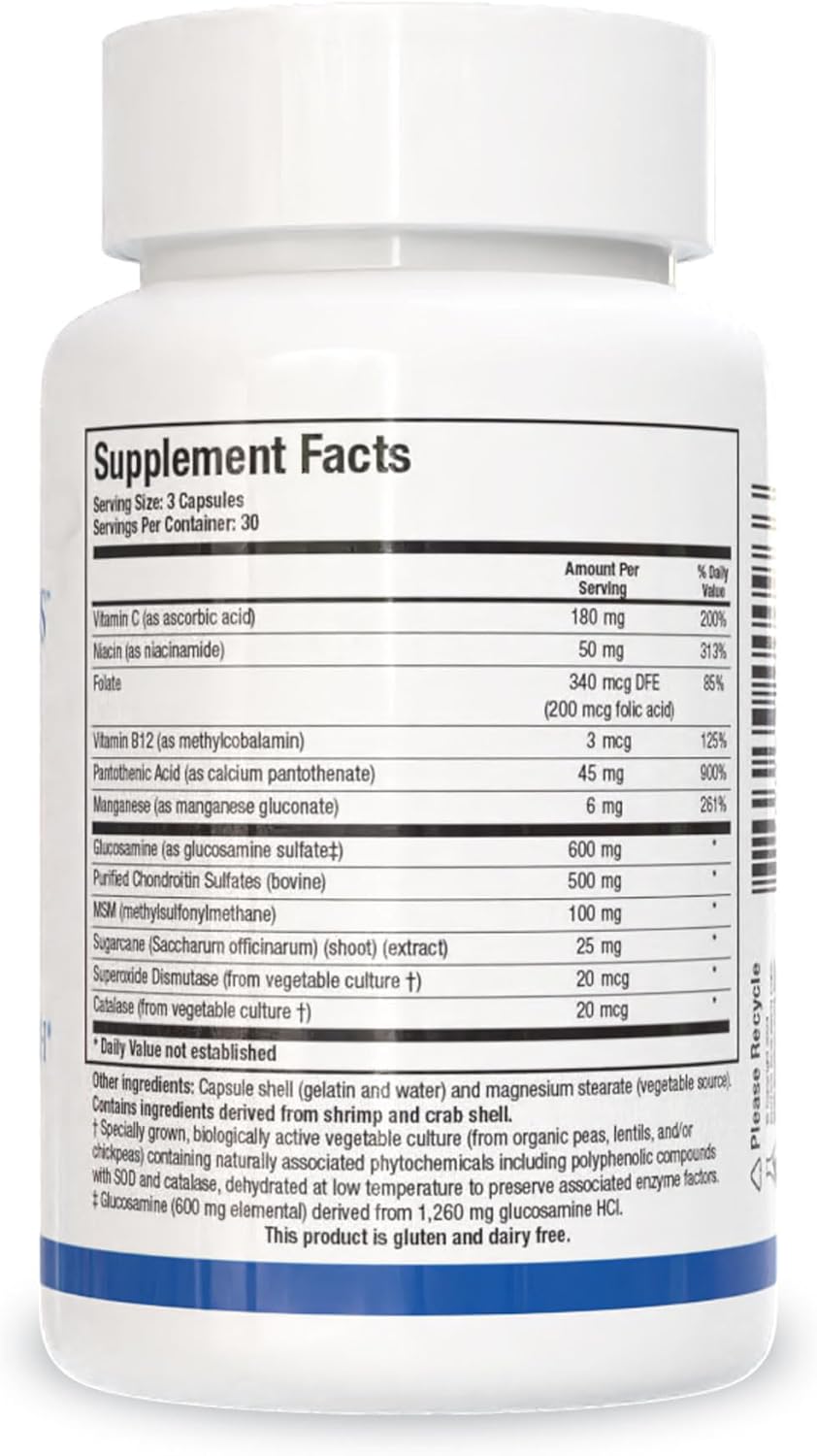 Biotics Research ChondroSamine S: Joint & Connective Tissue Support, 600mg Glucosamine, MSM, Vitamin C, Manganese, 90 Capsules