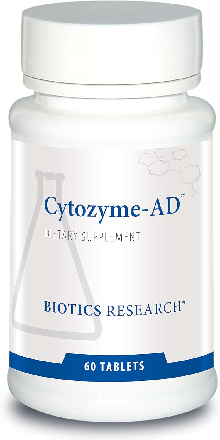 Biotics Research Cytozyme AD 60 Tablets for Healthy Energy Levels and Calmness