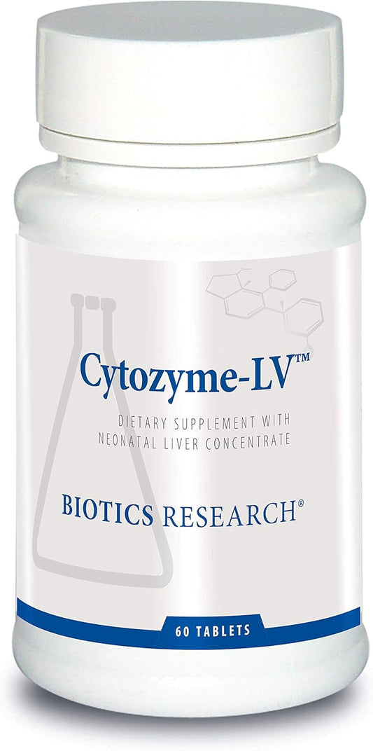Biotics Research Cytozyme LV Neonatal Liver: Supports Liver Health, B Vitamins, Iron, SOD & Catalase - 60 Tabs
