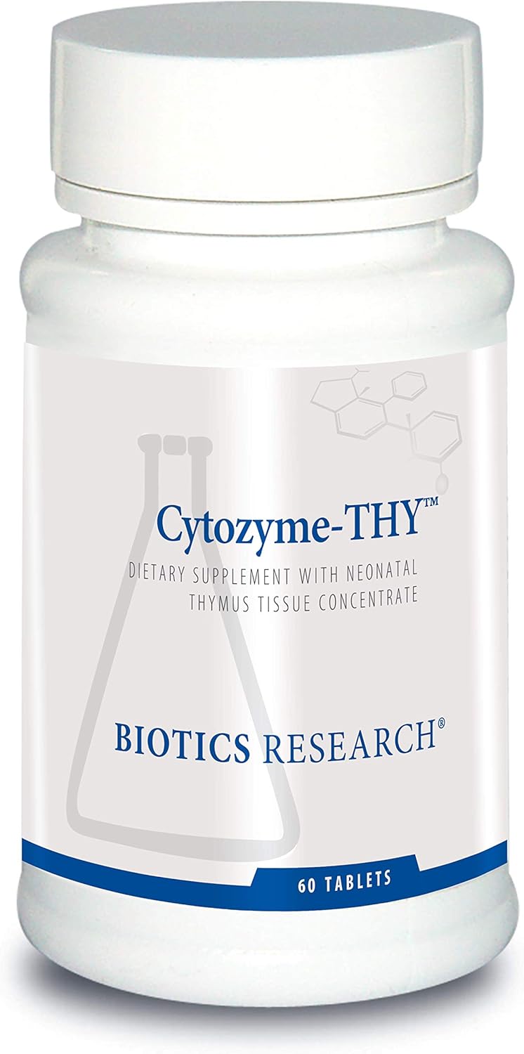 Biotics Research Cytozyme Thy Neonatal Thymus Concentrate - Promotes Thymus Gland Health & Immune System Function - 60 Tablets