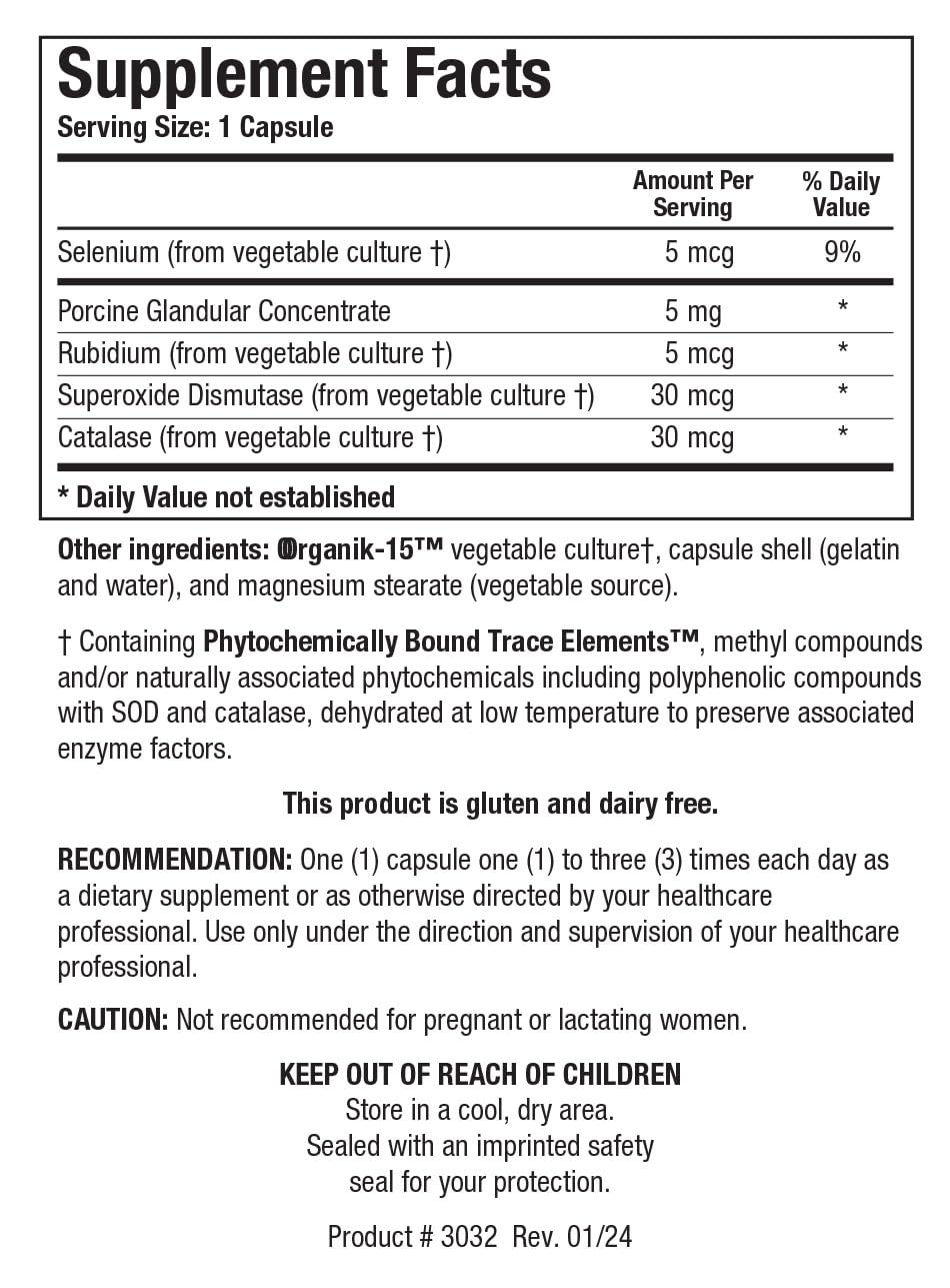 Biotics Research GTA - Selenium Supplement with Rubidium for Hormonal Balance - 90 Capsules