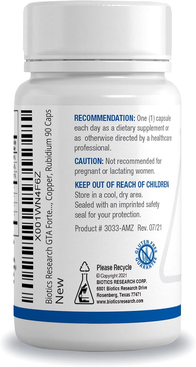 Biotics Research GTA-Forte® - Hormonal Balance Support with Porcine Glandular & Trace Elements - 90 Capsules