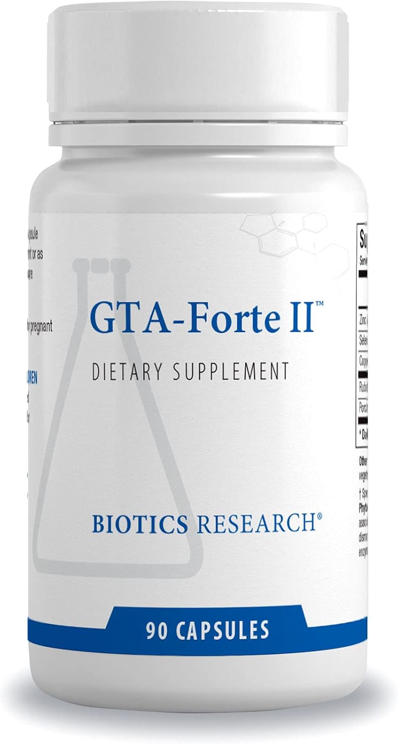 Biotics Research GTA Forte II Capsules - Supports Endocrine Glands, Hormonal Balance with Porcine Glandulars & Trace Elements - 90 Count