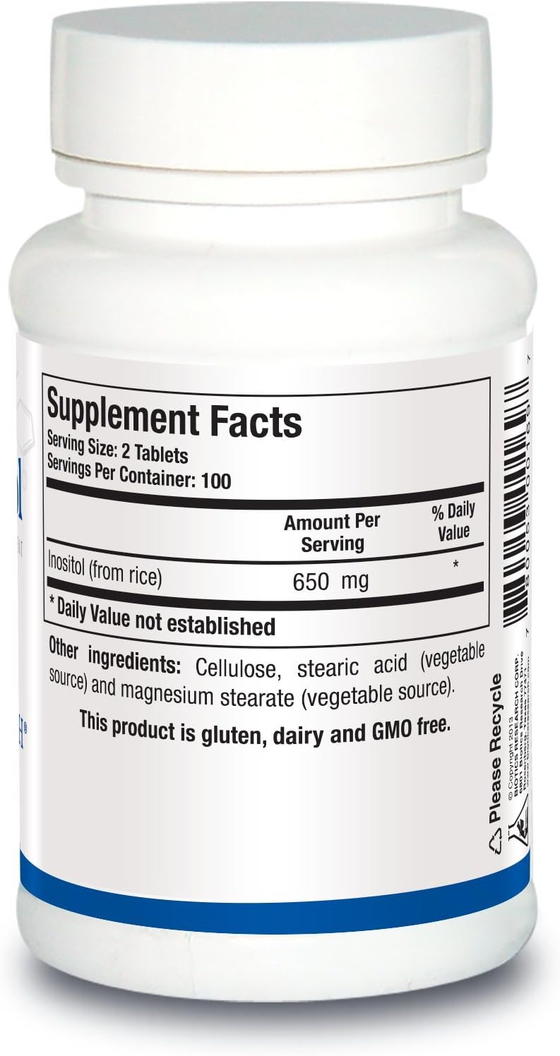 Biotics Research Inositol Tablets for Metabolic Support, Brain Health, and Hormonal Balance - 200 Count