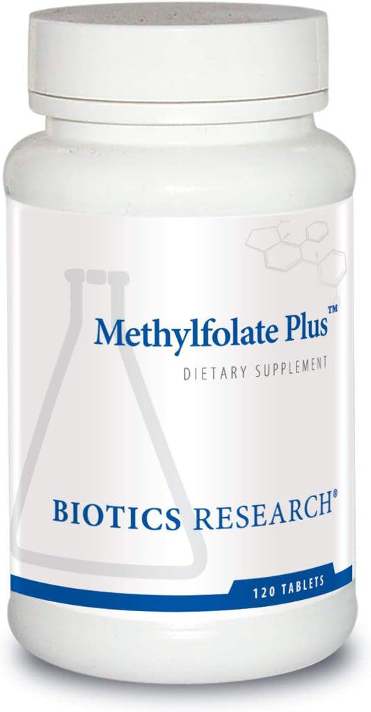 Biotics Research METHYLFOLATE Plus™: Cardiovascular, Fetal, & Nerve Health Support with Methylfolate + B12 - 120 Tablets