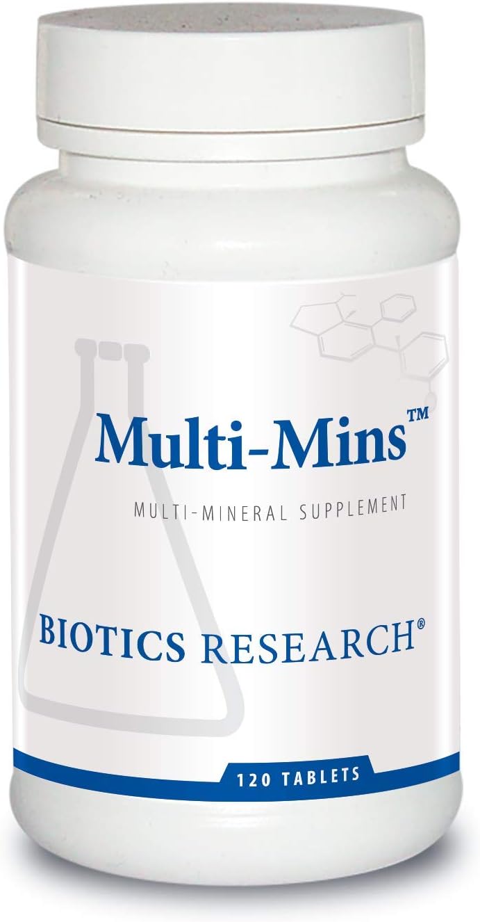 Biotics Research Multi-Mins: Potent Bioavailable Multi Mineral Supplement with Chelates and Whole Food Trace Minerals - 120 Tablets