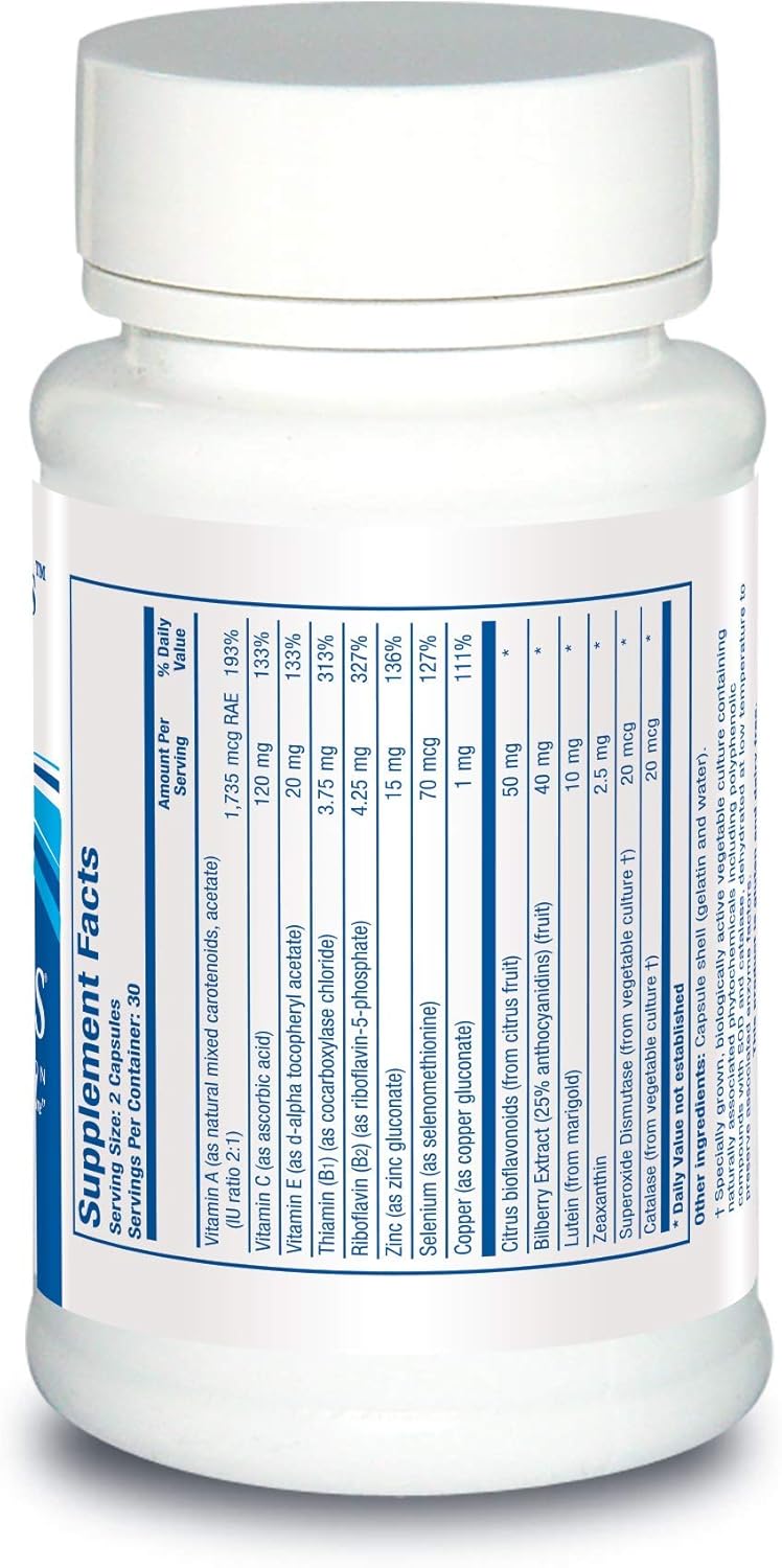 Biotics Research Optic Plus Eye Vitamin & Mineral Supplement for Healthy Vision with Lutein and Zeaxanthin - 60 Capsules