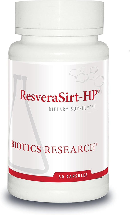 Biotics Research ResveraSirt HP Capsules - Dr. Mark Houston Formula for Cardiovascular Support with Trans Resveratrol and Quercetin - 30 Count