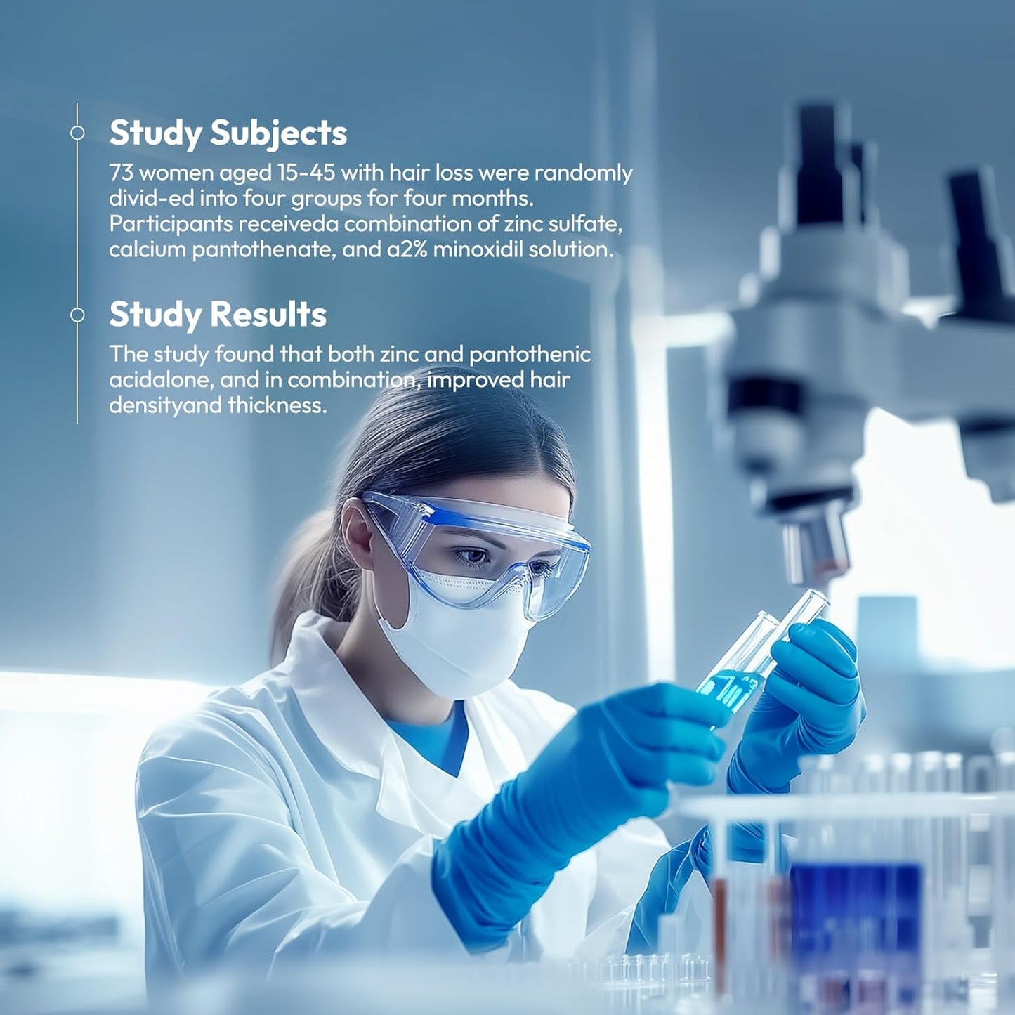 Biotin 10000 mcg with Zinc, Vitamin C & Calcium Pantothenate - Hair, Nails & Skin Support - 60 Vegan Capsules - USA Made