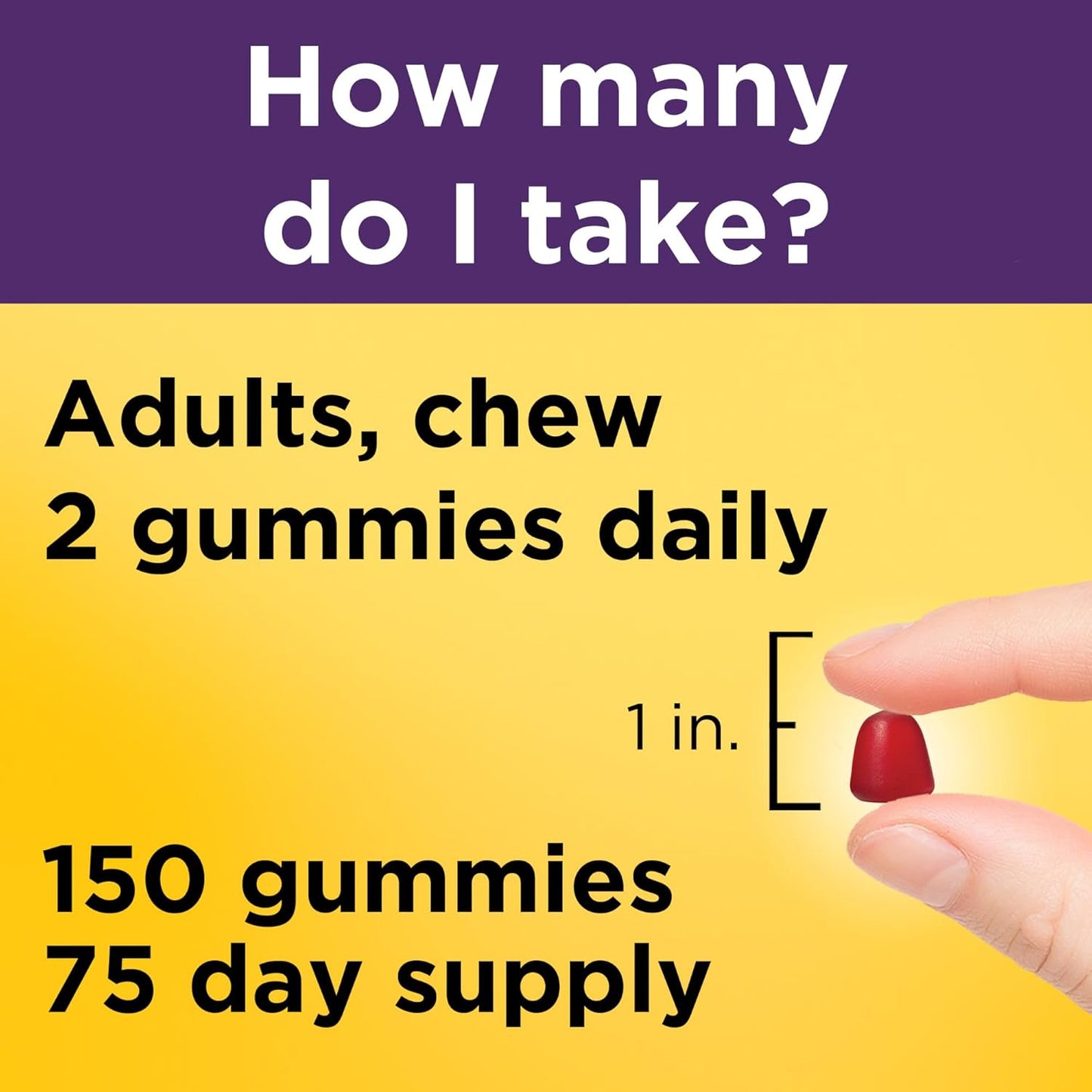Biotin 2500 mcg Gummies for Hair, Skin, Nails - 150 Count - 75 Day Supply