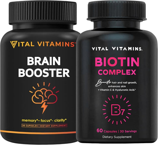 Biotin Complex Capsules with Brain-Boosting Vital Vitamins for Enhanced Cognitive Function