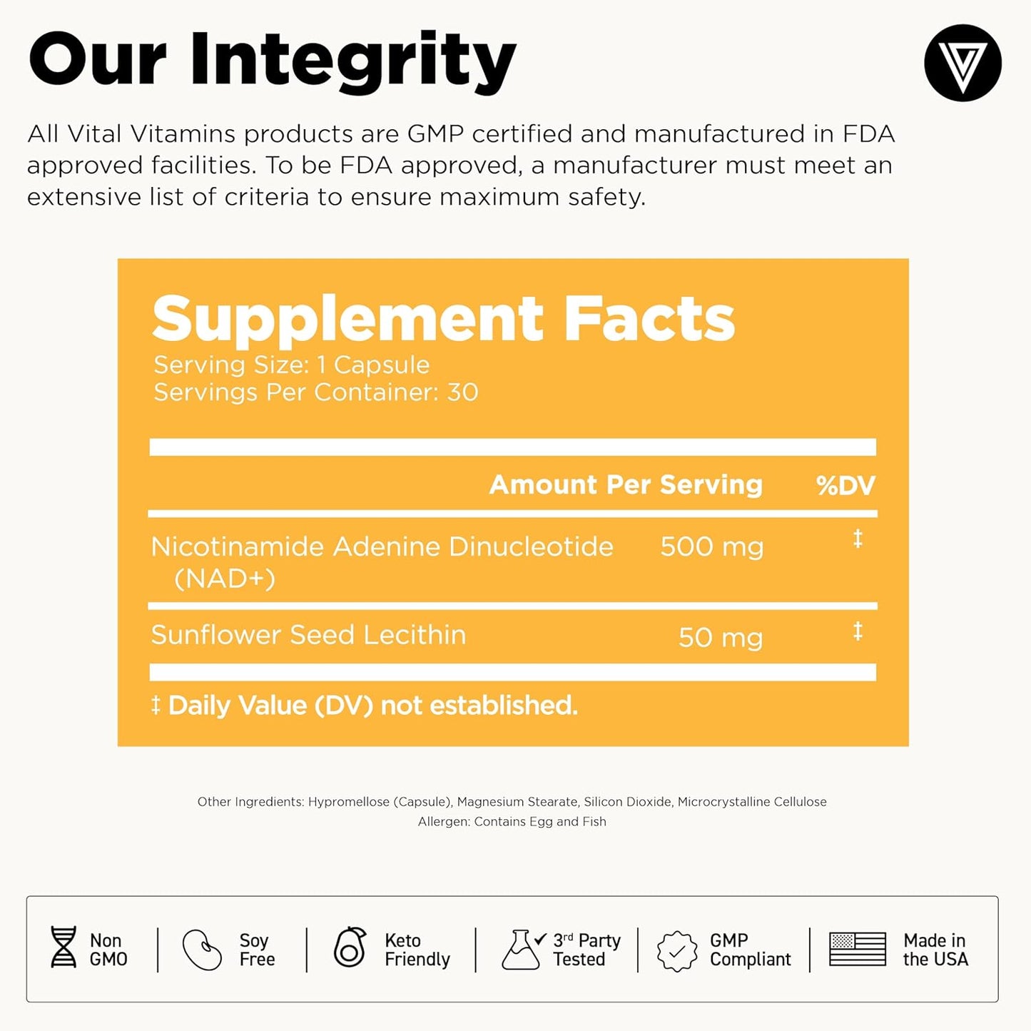 Biotin Complex Capsules with NAD+ for Vital Vitamins Support