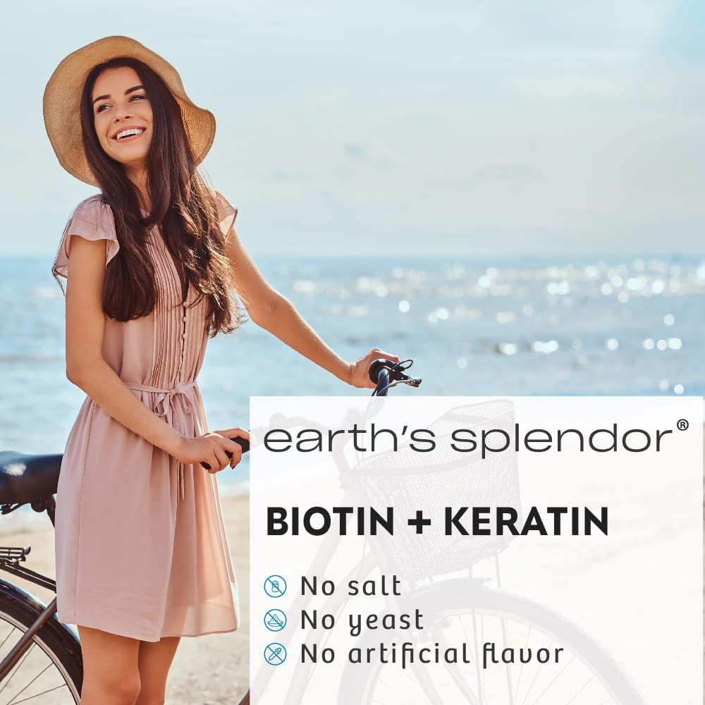 Biotin & Keratin Supplement for Healthy Hair, Nails, and Skin - 60 Day Supply