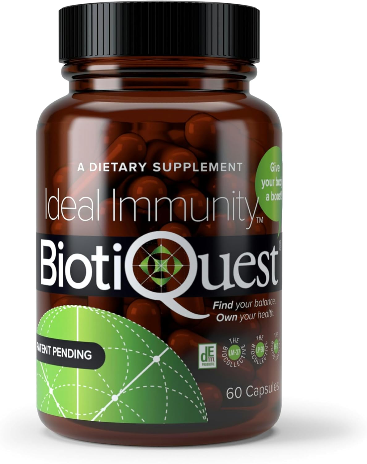 BiotiQuest Ideal Immunity Probiotics: 12 Billion CFU, Non-GMO, Gluten Free - Boost Gut Health & Immune System