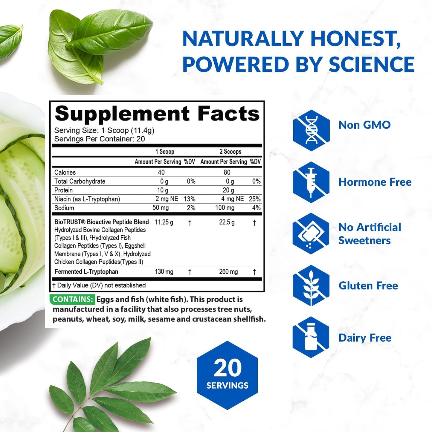 BioTrust Ageless Multi Collagen Peptides Powder - Unflavored Hydrolyzed Protein with 5 Types of Collagen for Women & Men - Grass Fed Sources