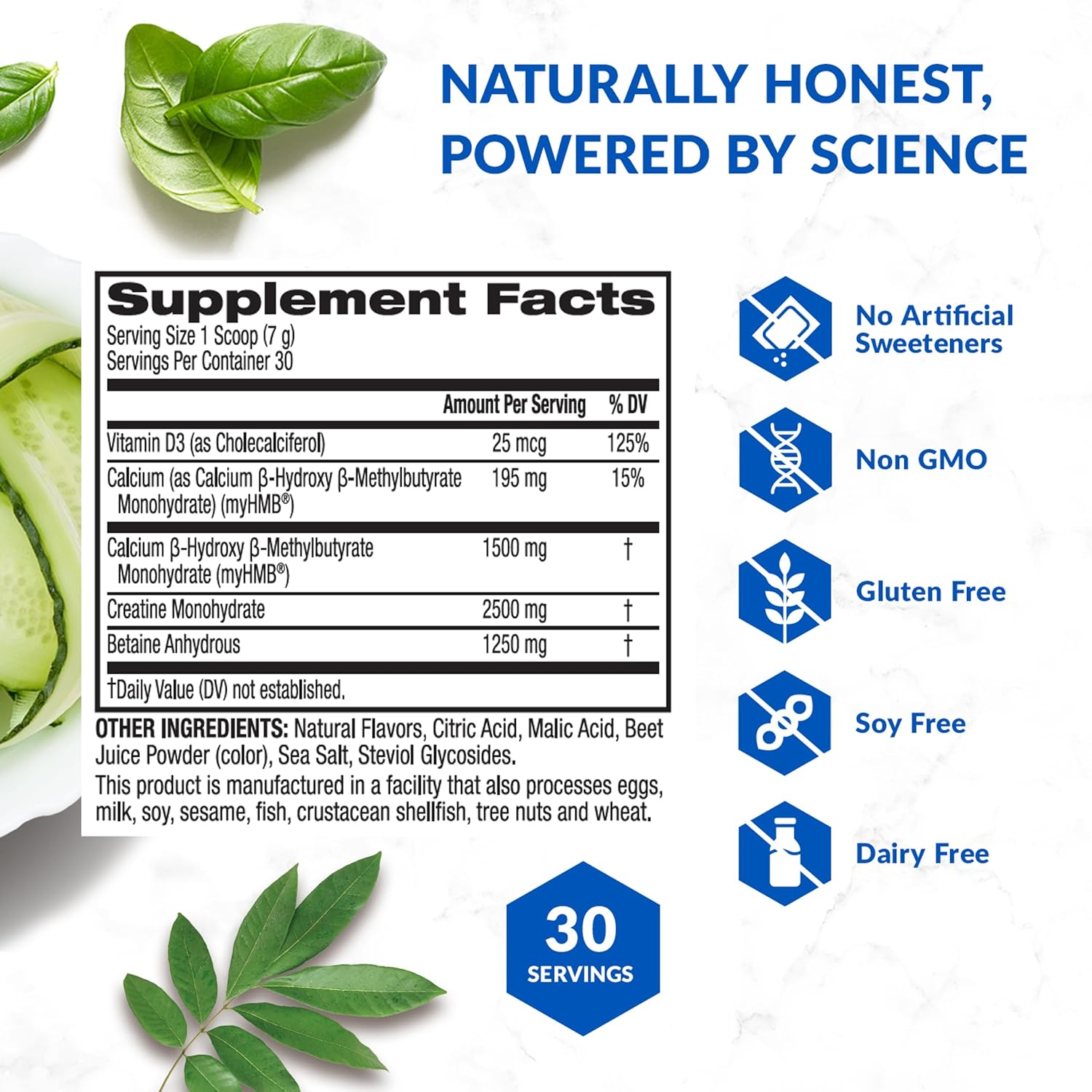 BioTrust Ageless Muscle Builder - Natural Creatine HMB Powder with Vitamin D3 & Betaine for Muscle Mass & Strength - Fruit Punch, 30 Servings