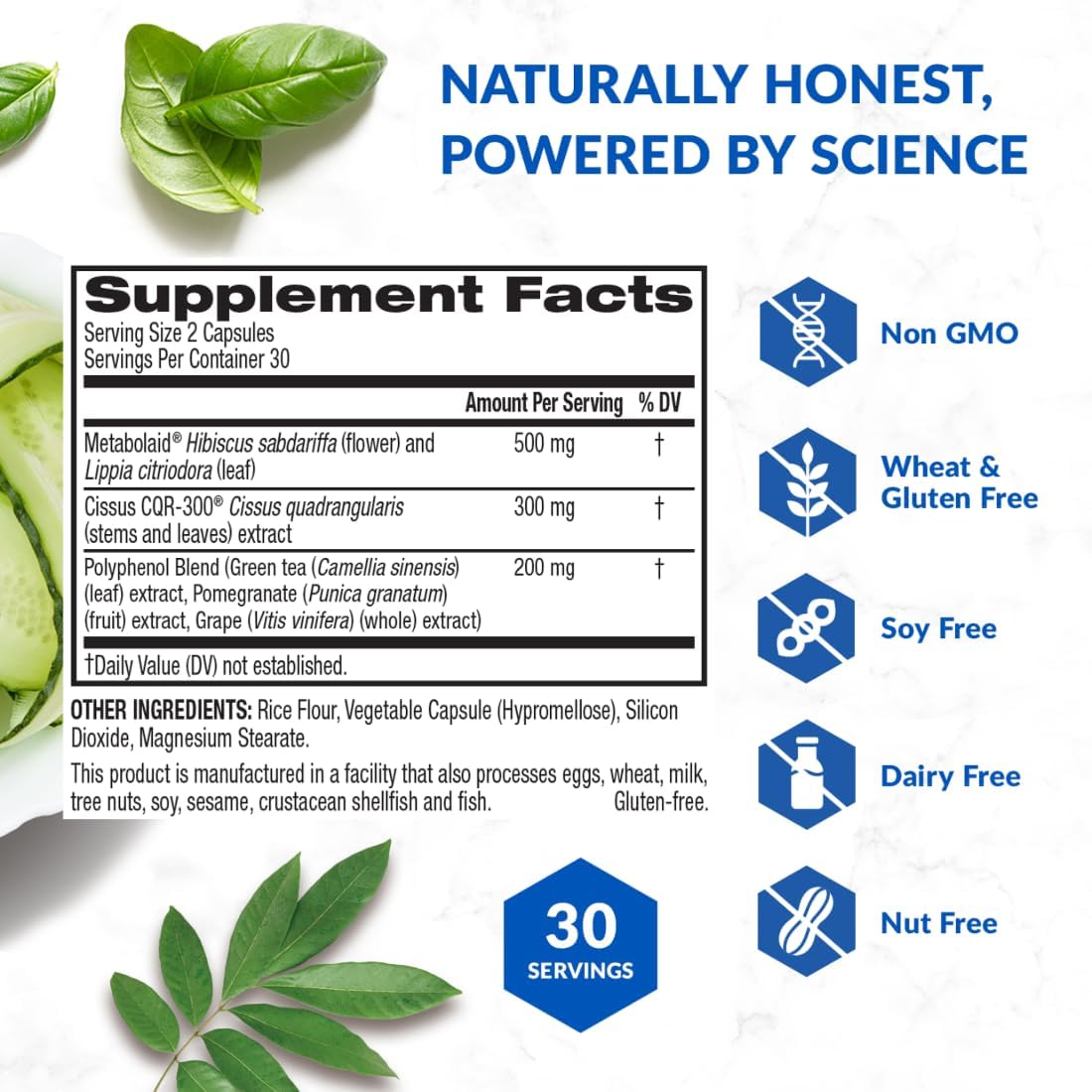 BioTrust GLP1 Elevate™ - Natural GLP-1 Booster Supplement for Cravings & Metabolic Health - Clinically Studied Ingredients - 30 Servings