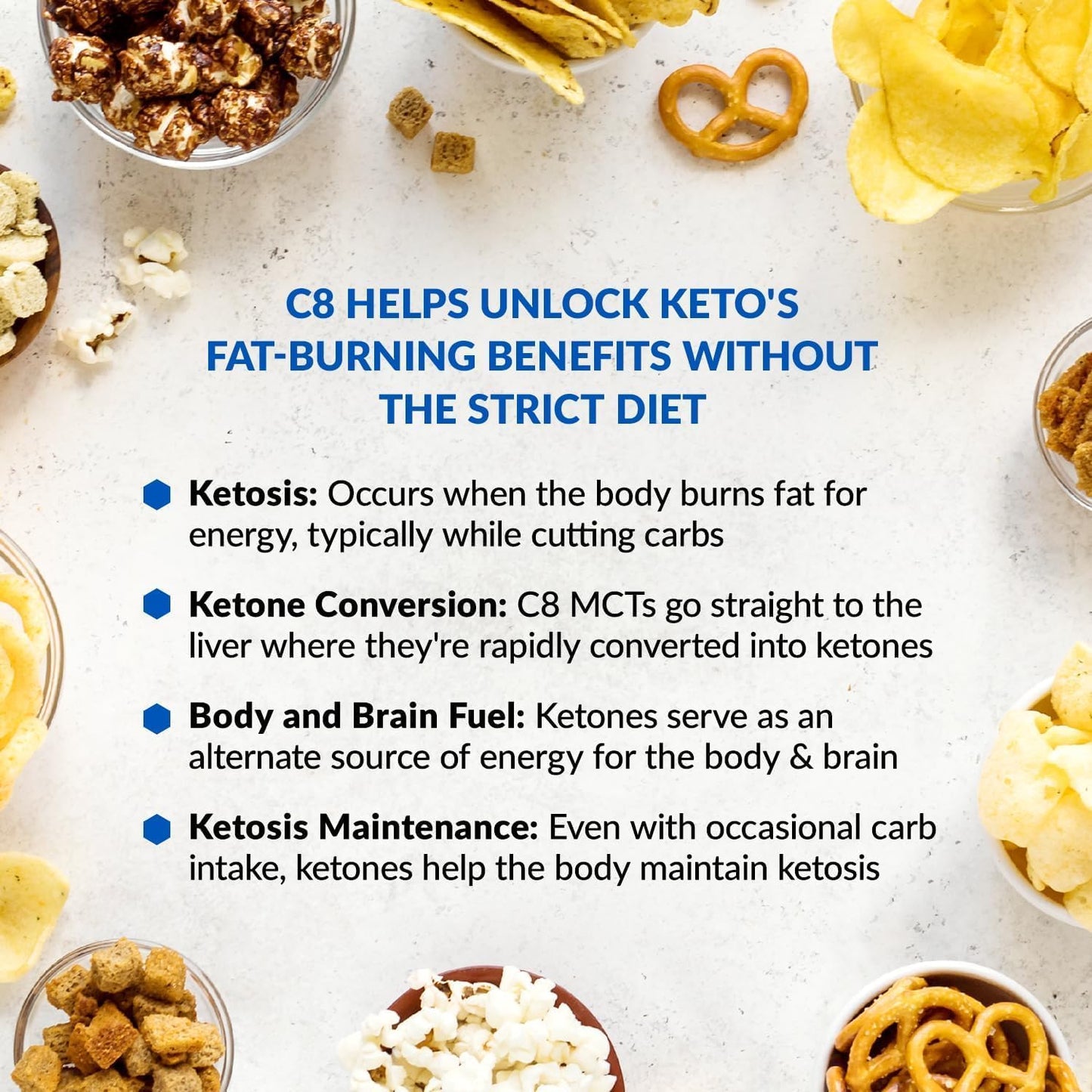 BioTrust Keto Elevate - Pure C8 MCT Oil Powder for Clean Energy & Mental Focus - Non-GMO Ketogenic Diet Supplement (Unflavored, 40 Servings)