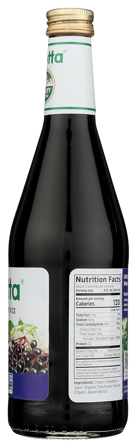 Biotta Naturals Elderberry Juice - 16.9 oz Bottle - Organic Immune Support Drink