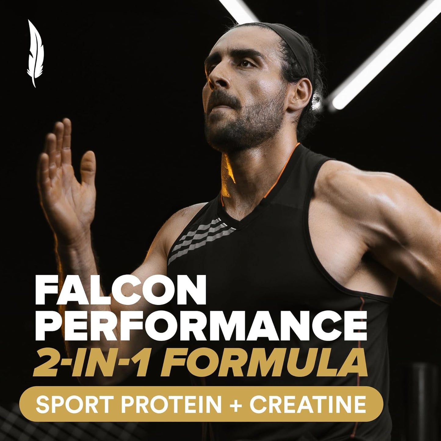 BIRDMAN Falcon Performance Vegan Protein Powder - Plant Based Vanilla Protein with 31g Protein, 5g Creatine, 5g BCAA, Probiotics, Electrolytes, Pre Workout - 19 Servings