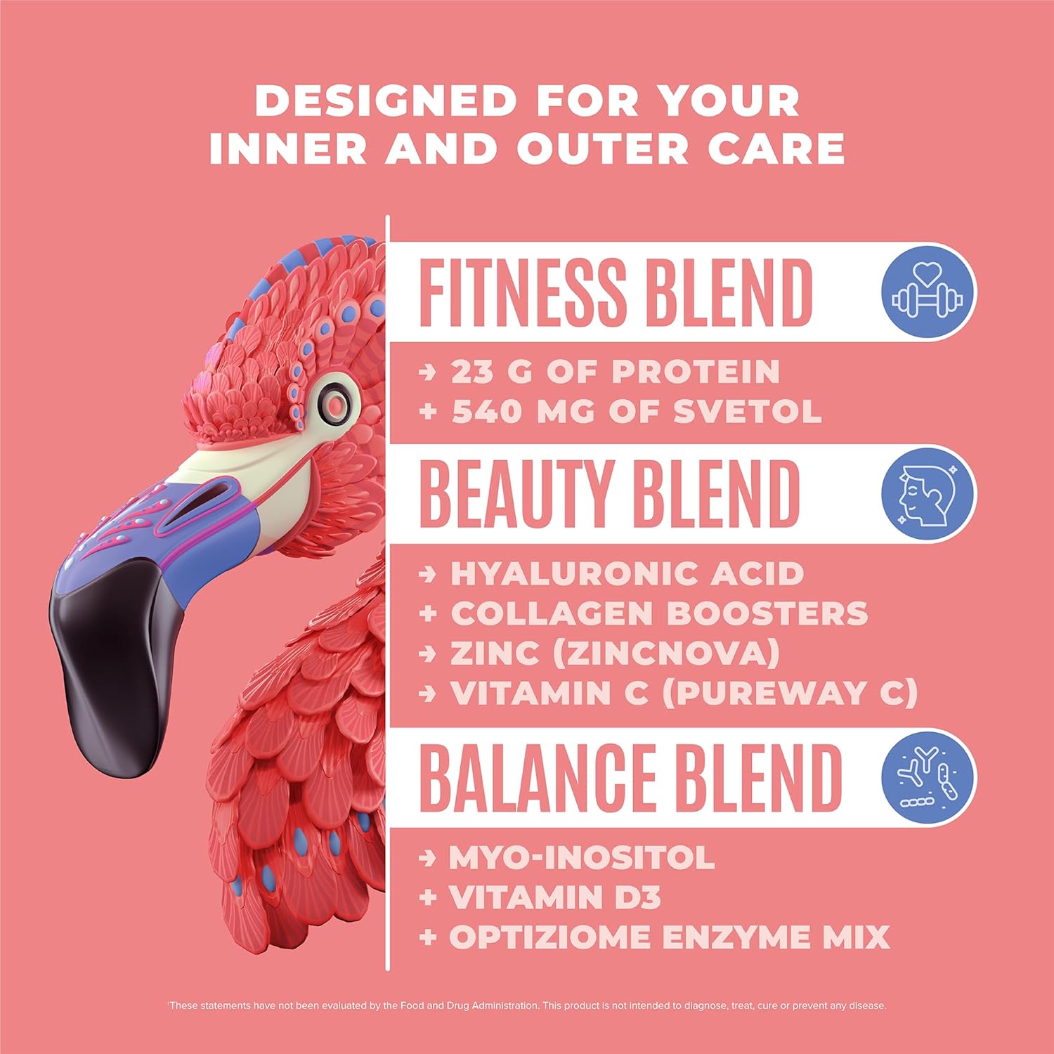 Birdman Fitmingo Blueberry Vegan Protein Powder for Women with Inositol, Collagen Boosters, Hyaluronic Acid & Vitamins | Low Carb, Dairy Free, Lactose Free, Low Calorie, 22g Plant Based