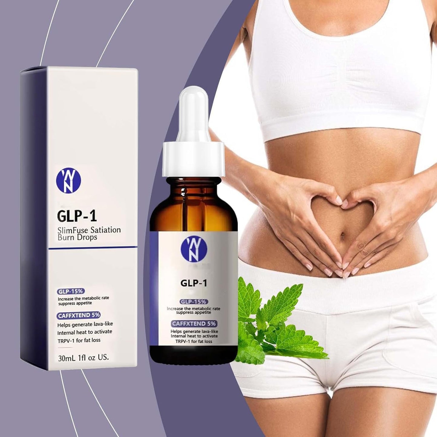 Bityeye WW & Napharm Vitamin Drops + GLP-1 Slim Fuse Satiation Burning Drops for Metabolism - 3PCS