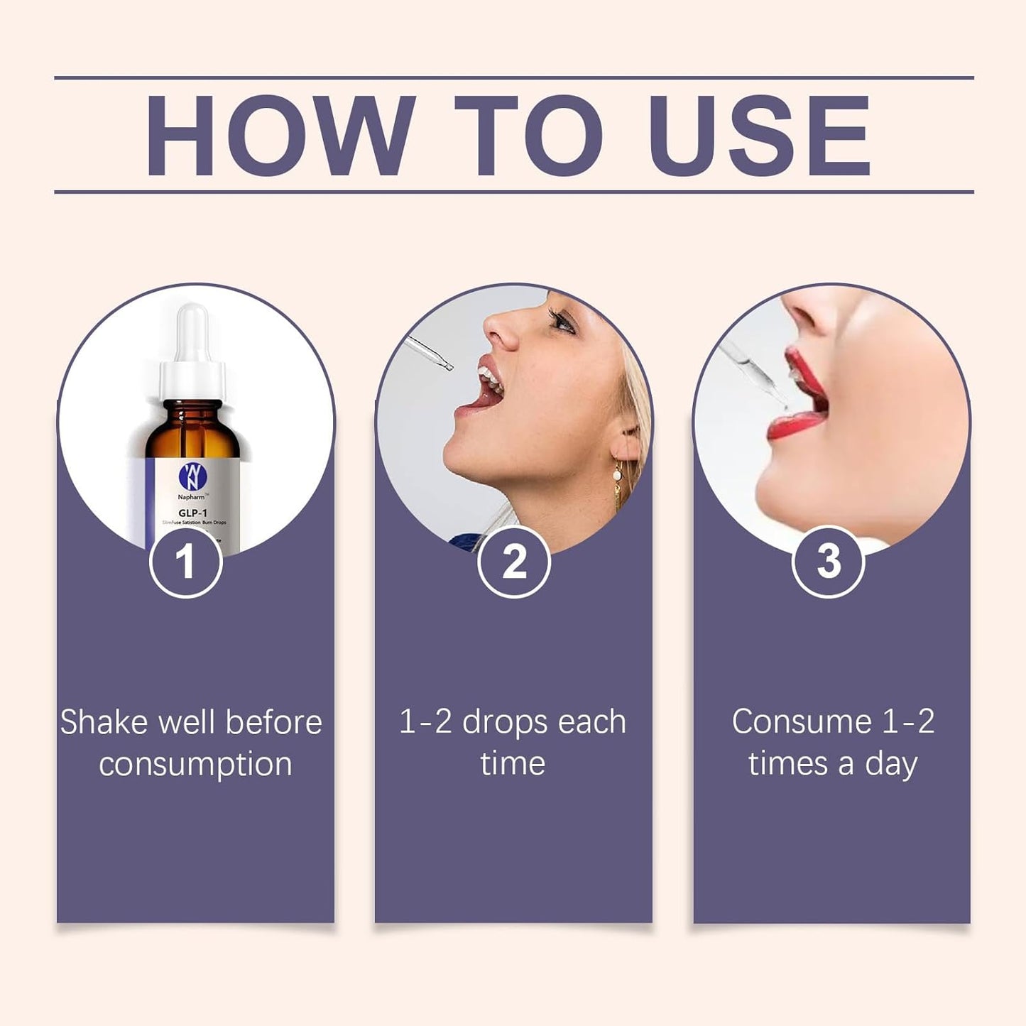 Bityeye WW & Napharm Vitamin Drops + GLP-1 Slim Fuse Satiation Burning Drops for Metabolism - 3PCS