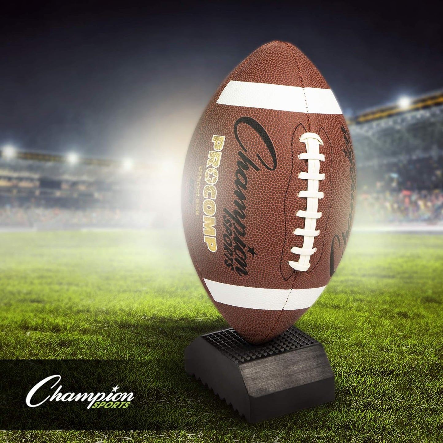 Black 2” Champion Sports Extra-Point Kicking Tee - Ball Holder Tees for Footballs - Kicking Block and Accessories for Adults, Kids, Coaches